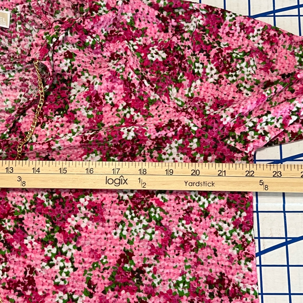 MICHAEL MICHAEL KORS pullover top floral chain detail DRESSY CAREER SPRING - Picture 6 of 7